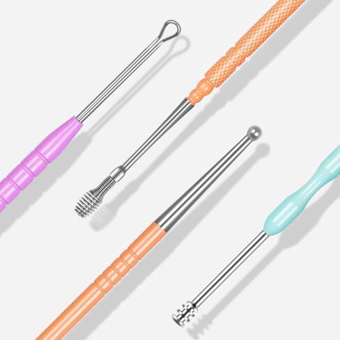 مجموعة إزالة شمع الأذن، مجموعة مغرفة الأذن من سوبيتو، 10 قطع، أدوات خاصة للعائلة مع حقيبة تخزين وفرشاة in Kuwait