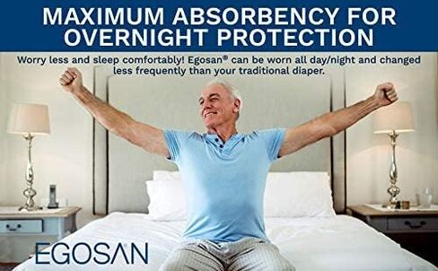 حفاضات Egosan Maxi لحفاضات البالغين للاستعمال مرة واحدة، أقصى قدر من الامتصاص وأشرطة قابلة للتعديل للرجال والنساء (متوسطة، 15 قطعة) in Kuwait