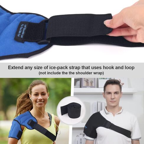 NEWGO Extension Strap Multipurpose Elastic Hook and Loop Extender Strap for Ice Packs, Ice Belts, Braces, Wraps, Belts, Heat Packs in Saudi Arabia