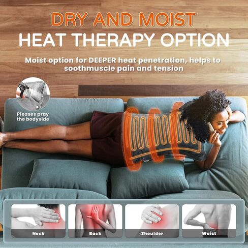 Weighted Heating Pad for Neck and Shoulders- 2.4lb Electric Neck Heating Pads for Neck Cramps Pain Relief, Heat Pads with 6 Heating Levels, 4 Auto-Off, Gifts for Women Men Mom Dad, 22"x22" in Saudi Arabia