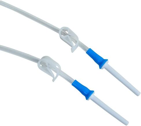 HealthAndYoga™ Replacement Enema Tubing – Super Economical, Hygienic, Medical Grade PVC - 1.5 Meter with Hose Clamp and Nozzle – Enema Supplies Compatible with most Bucket Bag Kits (1 Set) in Saudi Arabia