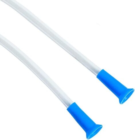 HealthAndYoga™ Replacement Enema Tubing – Super Economical, Hygienic, Medical Grade PVC - 1.5 Meter with Hose Clamp and Nozzle – Enema Supplies Compatible with most Bucket Bag Kits (1 Set) in Saudi Arabia