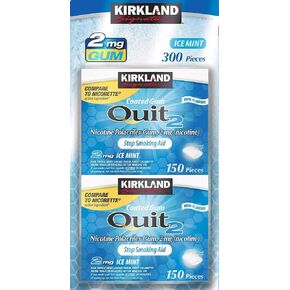 Kirkland Signature Quit Ice Mint Gum 2mg, 300 Pieces in Kuwait