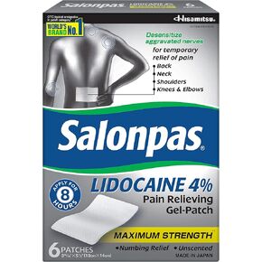 Salonpas Gel-Patch for Pain Relief, 6 count
