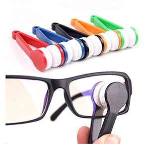 12 قطعة نظارات شمسية صغيرة من الألياف الدقيقة أداة تنظيف فرشاة التنظيف، لون عشوائي (12) in Kuwait