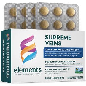 Elements UT Rescue، 60 قرصًا (كمية تكفي لمدة 30 يومًا)، مكمل لدعم المسالك البولية، دعم وتطهير صحة المثانة والمسالك البولية، خالي من الغلوتين، معتمد كمنتج غير معدّل وراثيًا