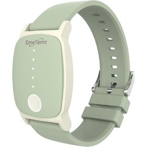 EmeTerm Explore سوار معصم مضاد للغثيان باللون الأزرق الداكن IP67 مقاوم للماء أثناء الحركة الصباحية أثناء السفر لتخفيف القيء وقابل لإعادة الشحن، تصميم حزام كلاسيكي بدون جل خالٍ من المخدرات بدون آثار جانبية