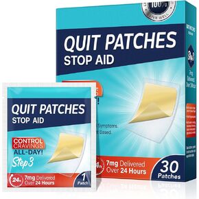 21 mg Step 1 Patches, Stop Patch, Aid, Easy and Effective Anti-Stickers, Best Product to Help Stop, 30 Patches