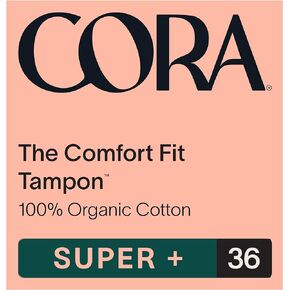 سدادات قطنية كورا العضوية | امتصاص فائق | 100% قطن عضوي، غير معطر، أداة توزيع مضغوطة نباتية | حماية من التسرب، سهولة الإدخال، غير سامة | 36 عدد in Kuwait