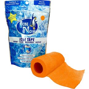IceeNow - Ice Bandage Wrap Tape, Self Sticking Bandage Wrap, Instant Cold Compress Compression Tape Wrap, Athletic Muscle Tape, Athlete Tape for Pain and Swelling, No Refrigeration Needed, Blue