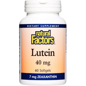 Natural Factors, Lutein 40 mg, Antioxidant Support for Healthy Eyes and Skin with Zeaxanthin, 60 Softgels in Saudi Arabia
