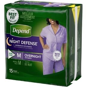 Small Overnight Depends Women's - Night Defense Incontinence Underwear,pack of 16