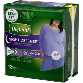 Small Overnight Depends Women's - Night Defense Incontinence Underwear,pack of 16 in Saudi Arabia