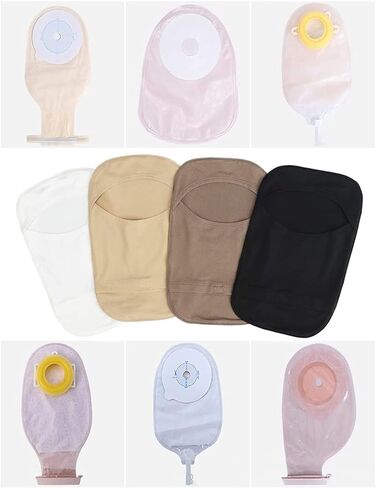 4 قطع من أغطية أكياس الفغرة من LAPLUIE، ملابس دعم الفغرة/الفتق خفيفة الوزن وقابلة للتمدد، أغطية أكياس فغر القولون لمستلزمات الفغرة، للجنسين in Kuwait