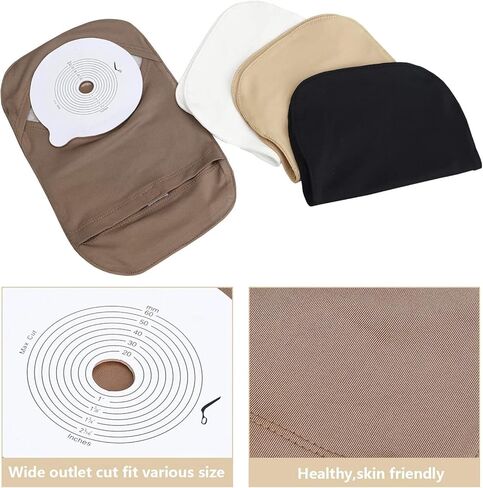 4 قطع من أغطية أكياس الفغرة من LAPLUIE، ملابس دعم الفغرة/الفتق خفيفة الوزن وقابلة للتمدد، أغطية أكياس فغر القولون لمستلزمات الفغرة، للجنسين in Kuwait