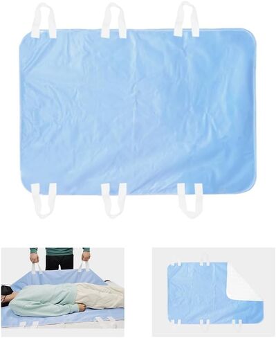Positioning Bed Pad Incontinence Bed Pads Reusable Underpads with 6 Handles Bed Pads for Incontinence Washable for Hospital Bedridden Turning Lifting Home Care Waterproof Transfer Boards 52" x 34" in Kuwait