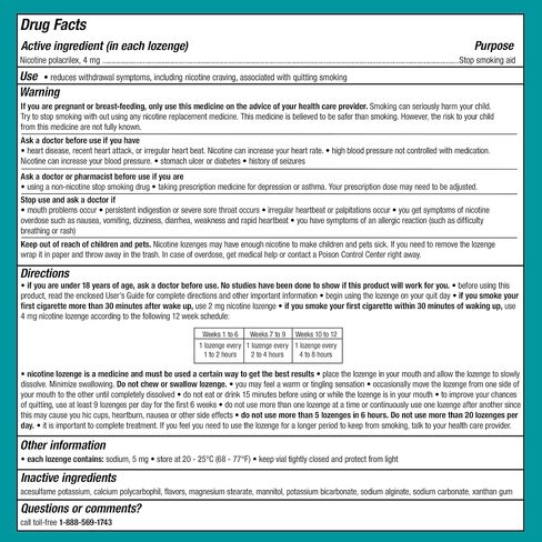 Nicorette 4 mg Mini Nicotine Lozenges to Help Quit Smoking with Behavioral Support Program - Mint Flavored Stop Smoking Aid, 81 Count in Saudi Arabia