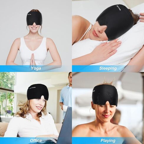 قبعة رأس ثلجية بيرميد، قبعة رأس باردة، قبعة ضغط باردة قابلة لإعادة الاستخدام، غطاء رأس ثلجي مرن in Kuwait