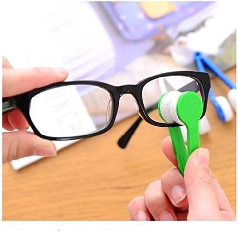 12 قطعة نظارات شمسية صغيرة من الألياف الدقيقة أداة تنظيف فرشاة التنظيف، لون عشوائي (12) in Kuwait