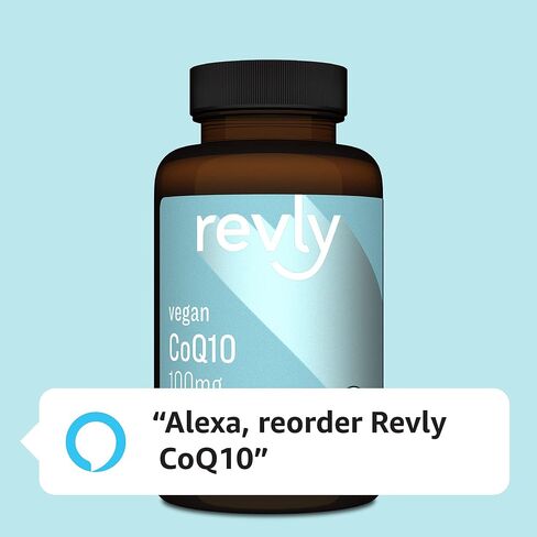 Amazon Brand - Revly Vegan CoQ10 100 mg - Normal Energy Production, Supports Cardiovascular Health, 2 Month Supply (60 Capsules) in Kuwait