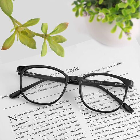 FONHCOO Blue Light Blocking Glasses Fashion Round TR90 Frame Transparent Eyewear Anti UV Computer Glasses for Women Men in Kuwait