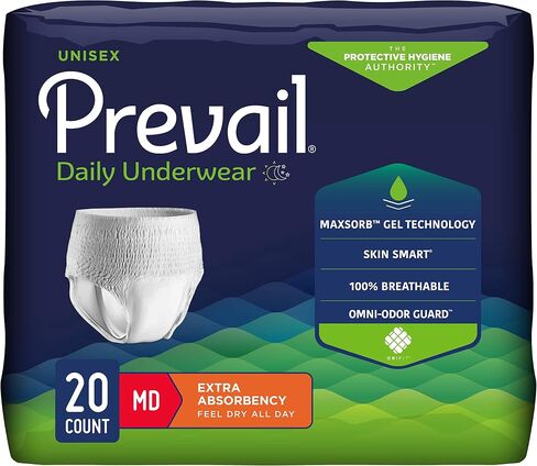 Prevail Adult Incontinence Underwear for Men & Women, Maximum Absorbency, Youth/Small, 22 Count in Kuwait
