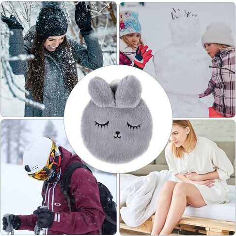 زجاجة مياه ساخنة مع غطاء، زجاجات مياه ساخنة للارنب، زجاجة مياه ساخنة للرقبة والكتف لتخفيف الام بسرعة، مريحة لالتهاب المفاصل والصداع والعلاج الساخن والبارد in Kuwait