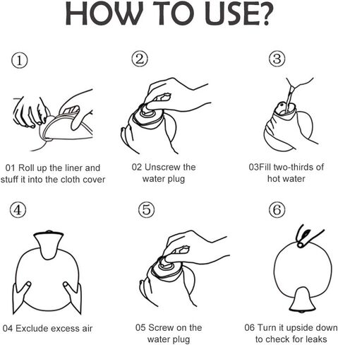 زجاجة مياه ساخنة مع غطاء، زجاجات مياه ساخنة للارنب، زجاجة مياه ساخنة للرقبة والكتف لتخفيف الام بسرعة، مريحة لالتهاب المفاصل والصداع والعلاج الساخن والبارد in Kuwait