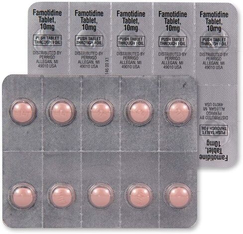 Amazon Basic Care Original Strength Famotidine Tablets, 10 mg, Acid Reducer, Heartburn Medicine, Acid Indigestion Relief, 90 Count in Saudi Arabia