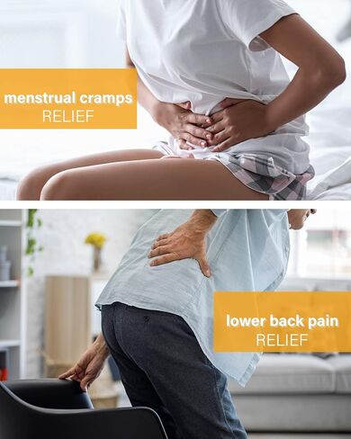 Portable Cordless Heating Pad with Battery - Electric Heat Belt with 3 Heat Levels, for Lower Back or Cramps Belly Pain Relief Heating Pads Black in Kuwait