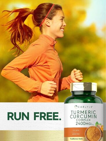 Carlyle Turmeric Curcumin Supplement 2400mg | 180 Powder Capsules | Herbal Formula | Non-GMO, Gluten Free in Saudi Arabia