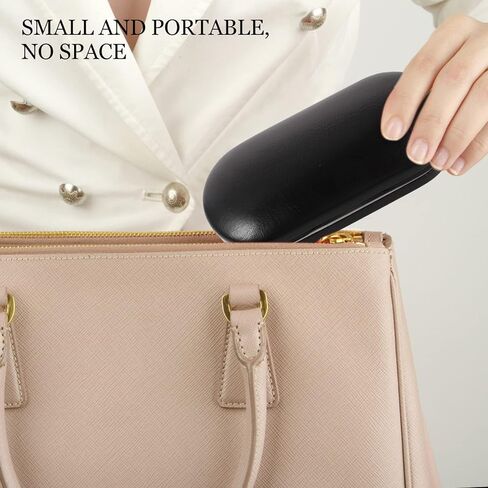 حقيبة وجراب للعدسات اللاصقة من هيلفتي - 2 في 1 حقيبة مزدوجة الجوانب للعين مع مرآة مدمجة، ملقط وزجاجة محلول ملامسة - صندوق تخزين محمول للعدسات اللاصقة للسفر، أسود, لون اسود 2, 6.3x2.8x2inch, فاشن in Kuwait