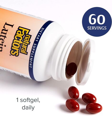 Natural Factors, لوتين 40 ملغ، دعم مضاد للأكسدة لصحة العيون والبشرة مع الزياكسانثين، 60 كبسولة هلامية in Saudi Arabia