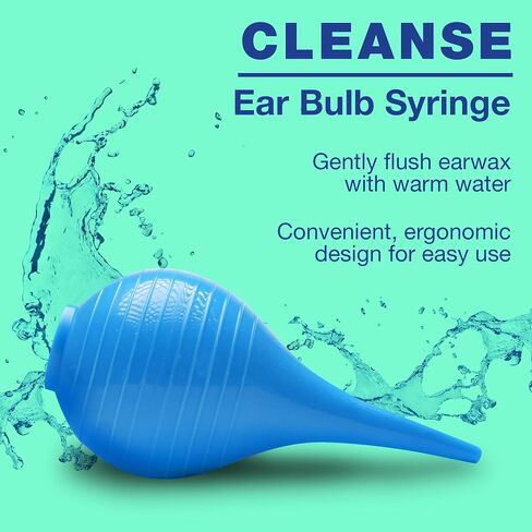 E-R-O Earwax Removal Kit for Complete Ear Care, with Carbamide Peroxide Earwax Removal Drops (0.5 fl oz), Ear Bulb Syringe and Ear Wax Removal Tool with Safety Shield in Saudi Arabia