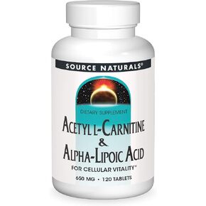 Source Naturals Acetyl L-Carnitine & Alpha-Lipoic Acid 650mg - 30 Tablets in Kuwait