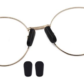 Nose Pads Covers,5 Pairs BEHLINE Slip-on Eyeglasses Nose Pads Covers,Soft Silicone Eye Glasses Nose Piece,Anti-slip Nose Cushion Piece Nose Bridge Pads(Black)