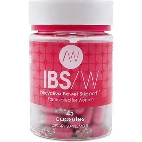 IBS/W Innovative Bowel Support for Women - All Natural Relief for IBS Symptoms of Bloating, Gas, Constipation, Diarrhea, Abdominal Pain - Made in The USA, Non-GMO, Gluten-Free, 3rd Party Tested in Saudi Arabia