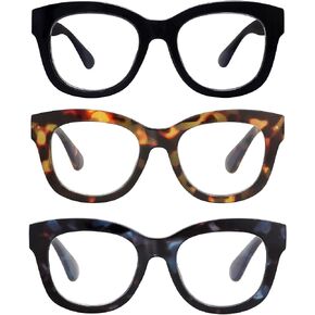 AMOMOMA Retro Oversized Reading Glasses for Women Blue Light Blocking Computer Readers Spring hinge AM6003 in Saudi Arabia