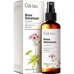 Gya Labs Rose Geranium Hydrosol For Skin Care and Fresh Ambiances - 100% Natural Essential Oil Spray and Body Mist - Face Mist Spray For Skin & Self Care (3.4 fl oz) in Saudi Arabia