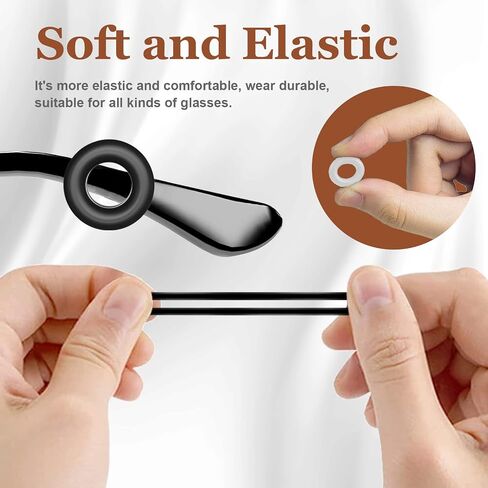 14pairs Eyeglass Ear Grips Sleeve Holder-Eyeglasses Ear Hooks -Comfort Anti-Slip glasses ear grip-For Kids and Adults Sunglasses, Reading Glasses, Sport Eyewear (Black) in Kuwait