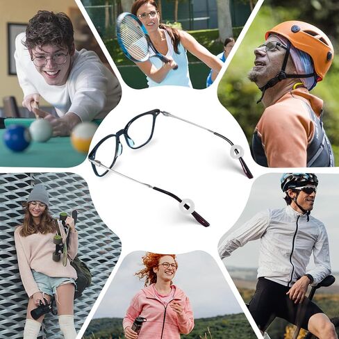 14pairs Eyeglass Ear Grips Sleeve Holder-Eyeglasses Ear Hooks -Comfort Anti-Slip glasses ear grip-For Kids and Adults Sunglasses, Reading Glasses, Sport Eyewear (Black) in Kuwait