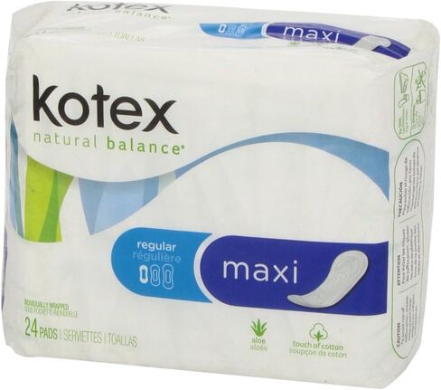Kotex Regular Maxi Pads, 24 ct in Saudi Arabia