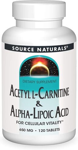 Source Naturals Acetyl L-Carnitine & Alpha-Lipoic Acid 650mg - 30 Tablets in Kuwait