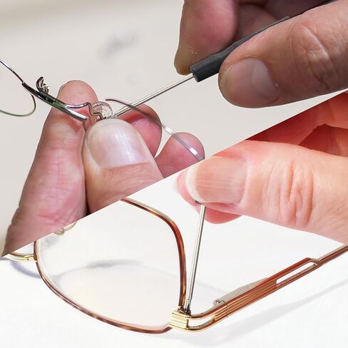 Eyeglass Repair Kit with Screws, PHDHQS Eye Glasses Repairing Kit - Glasses Repair Kit with Screws, Nose Pads, Glass Screwdriver, Tweezers and Cleaning Cloth in Saudi Arabia