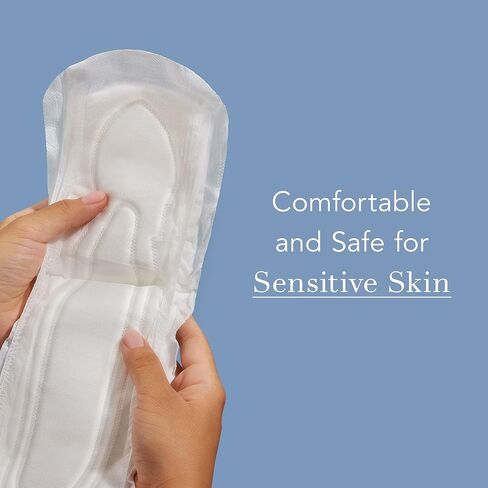 وسادات رايل لسلس البول للنساء، غطاء من القطن العضوي - أساسي بعد الولادة، امتصاص ثقيل، التحكم في تسرب المثانة، 4 طبقات أساسية مع تقنية الحماية من التسرب، طول طويل (متوسط، 30 قطعة) in Kuwait