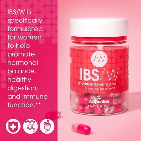 دعم الأمعاء المبتكر للنساء من IBS/W - تخفيف طبيعي بالكامل لأعراض القولون العصبي من الانتفاخ والغازات والإمساك والإسهال وآلام البطن - صنع في الولايات المتحدة الأمريكية، غير معدّل وراثيًا، خالي من الغلوتين، تم اختباره من قبل طرف ثالث in Saudi Arabia