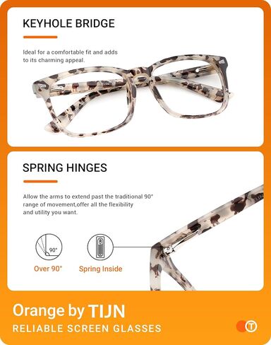 TIJN Blue Light Blocking Glasses for Women Men Square Frame Nerd Eyeglasses Anti Blue Ray Computer Screen Glasses in Saudi Arabia