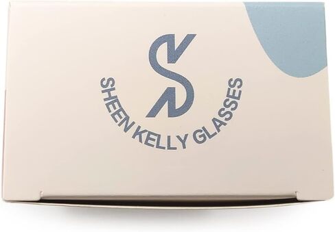 SHEEN KELLY Vintage Oversized Blue Light Blocking Glasses - Square Frame, Black/Tortoiseshell, Large Clear Lens in Kuwait