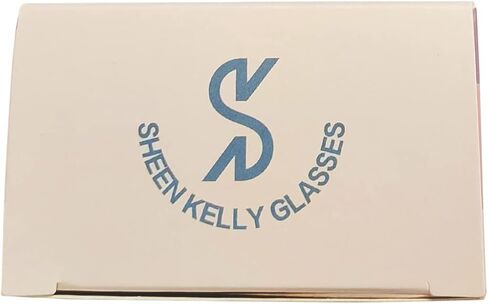 SHEEN KELLY Vintage Oversized Blue Light Blocking Glasses - Square Frame, Black/Tortoiseshell, Large Clear Lens in Kuwait