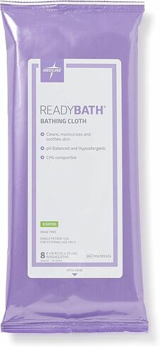 Medline Readybath Total Body Cleansing Standard Weight Washcloths, 30 Count in Saudi Arabia